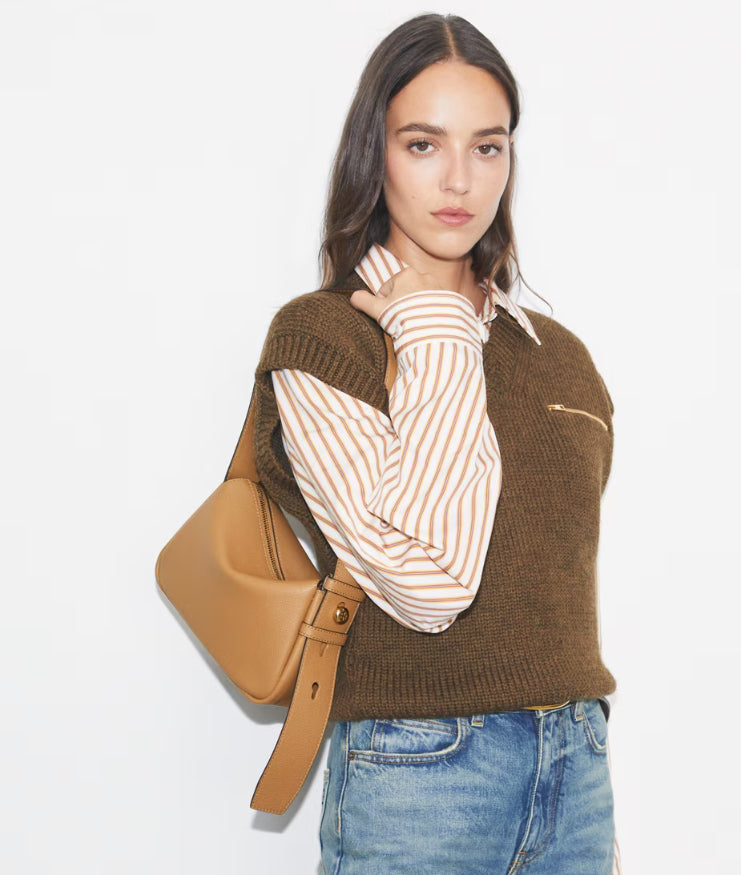 TORY BURCH SMALL ROMY SHOULDER BAG - TIRAMISU