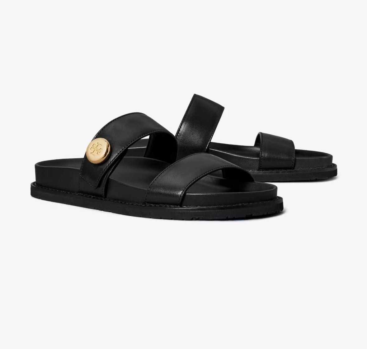 TORY BURCH ROMY SPORT SLIDE  -  perfect black