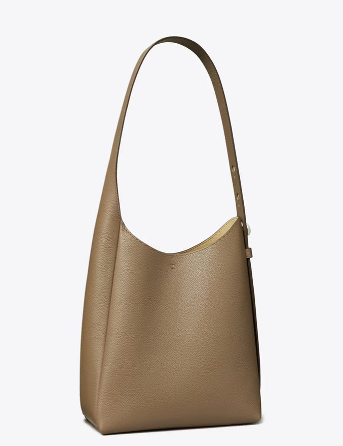 TORY BURCH SMALL ROMY HOBO WILD MUSHROOM
