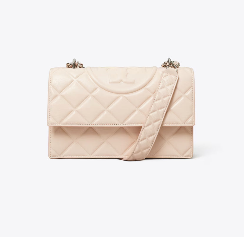 TORY BURCH SMALL FLEMING SHOULDER BAG - SOFT PINK
