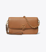 Tory Burch Britten Chain Wallet With Wristlet - Forest Brown