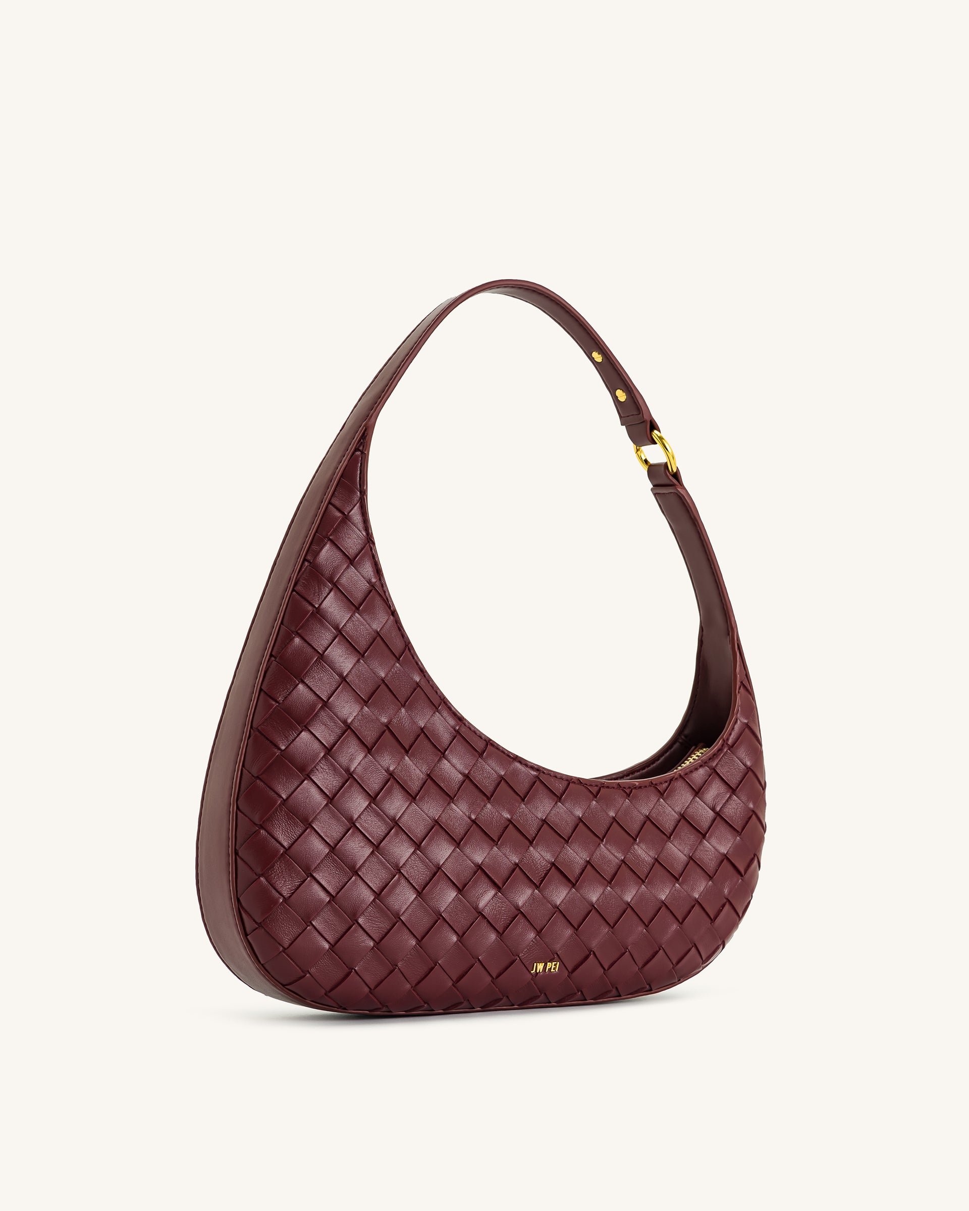 JW PEI Harlee Weave Texture Shoulder Bag - Burgundy