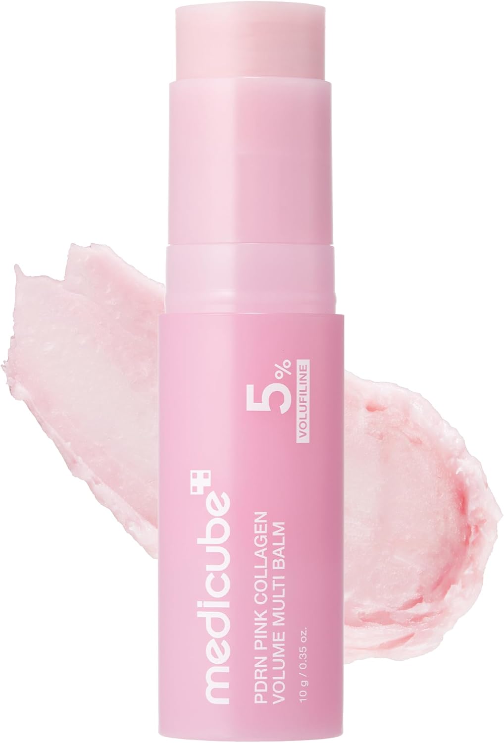 Medicube PDRN Pembe Kolajen Hacim Veren Çok Amaçlı Balm Stick | Volufiline, PDRN, NAD ve Kolajen | Göz Altı, Boyun, Alın, Gülme Çizgileri ve Dudaklar için Yüz & Vücut Balmı | Dolgunlaştırıcı, Işıltı Verici ve Çizgi Bakımı | K-Beauty 10 g