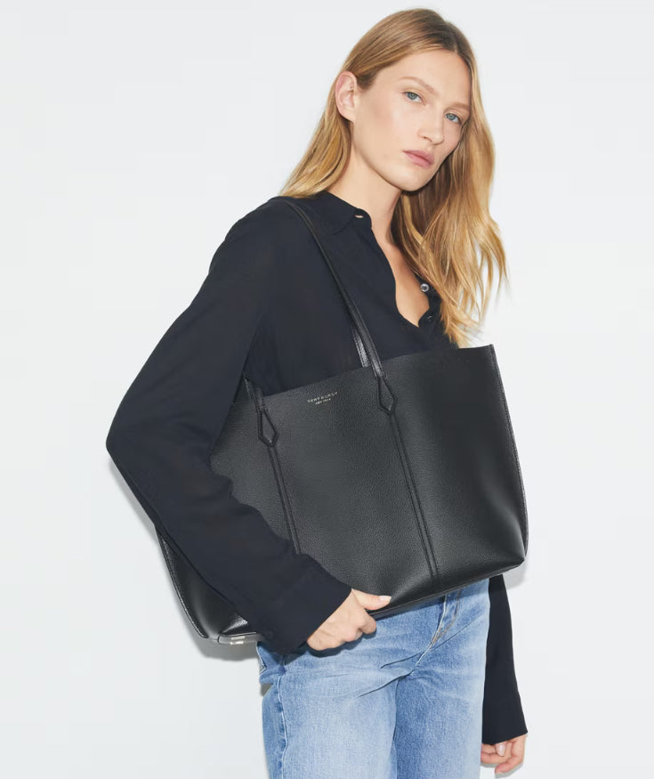 TORY BURCH PERRY TOTE - BLACK