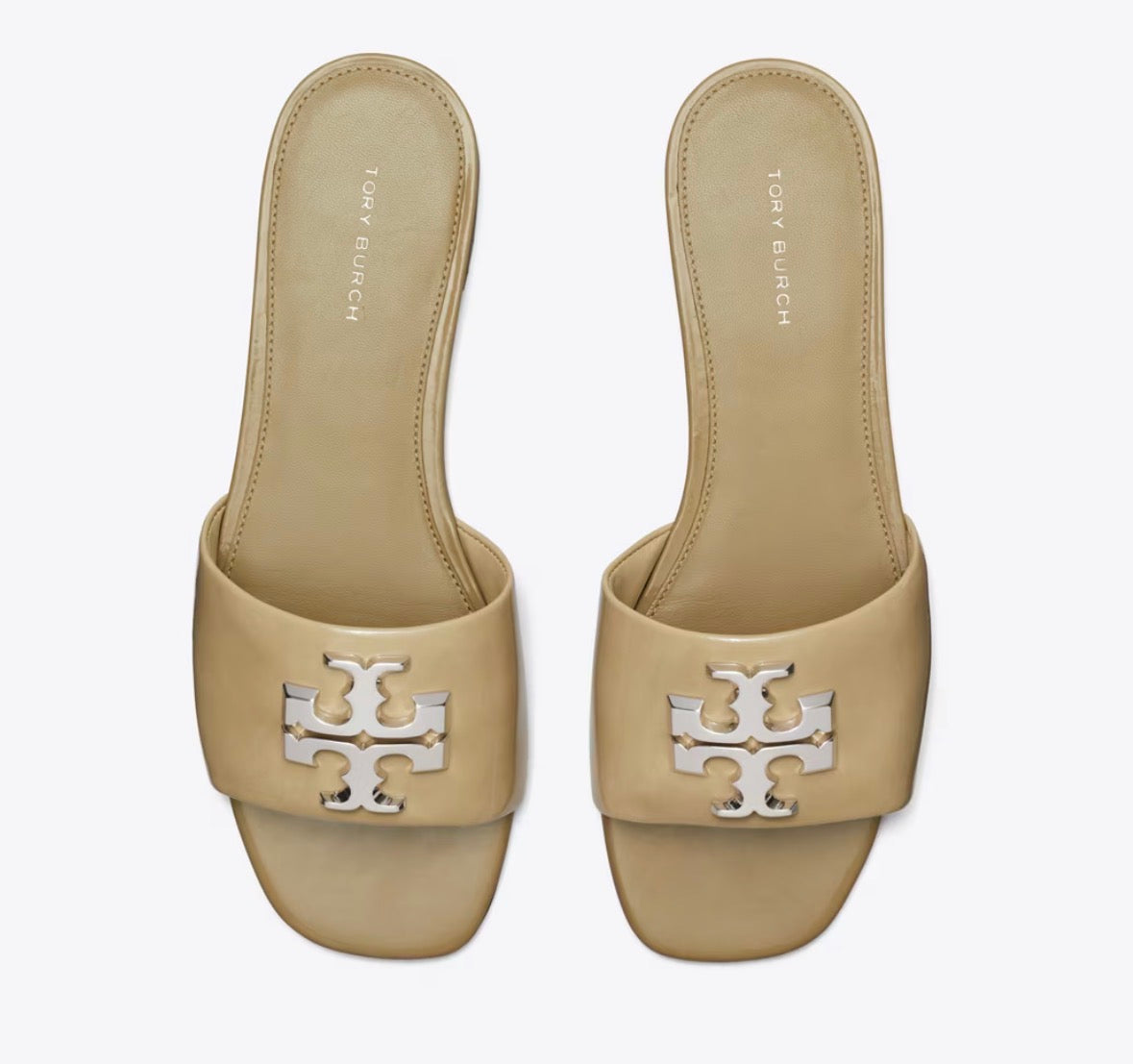 TORY BURCH ELEANOR SLIDE  -  palo santo / silver