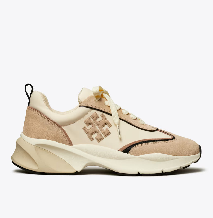 TORY BURCH GOOD LUCK TRAINER - FRENCH PEARL/LINO
