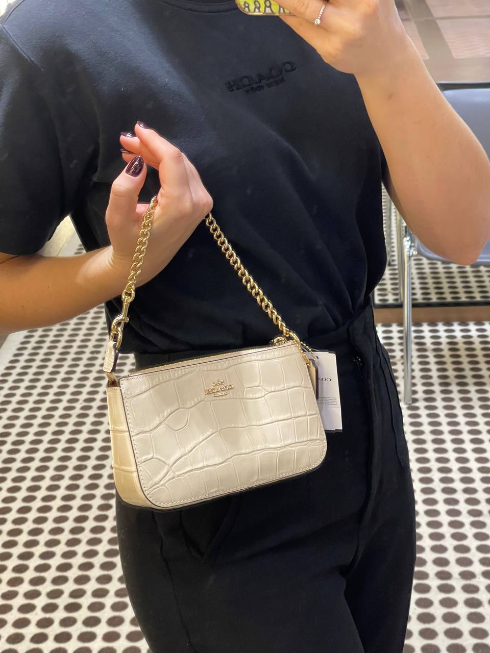 Coach Nolita 19 Crocodile Ivory - HEMEN TESLİMDE