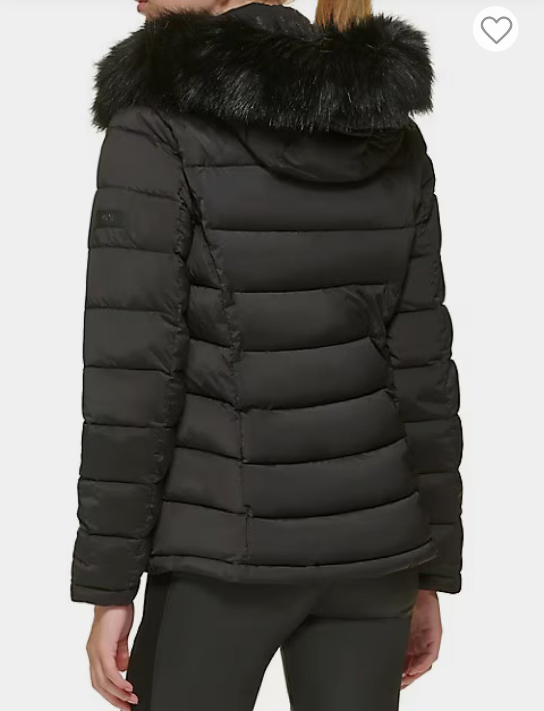 DKNY Stretch Hooded Puffer Jacket