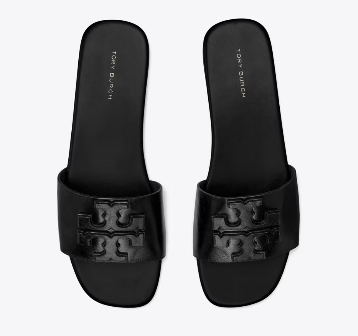 TORY BURCH INES SINGLE-BAND SLIDE  -  perfect black