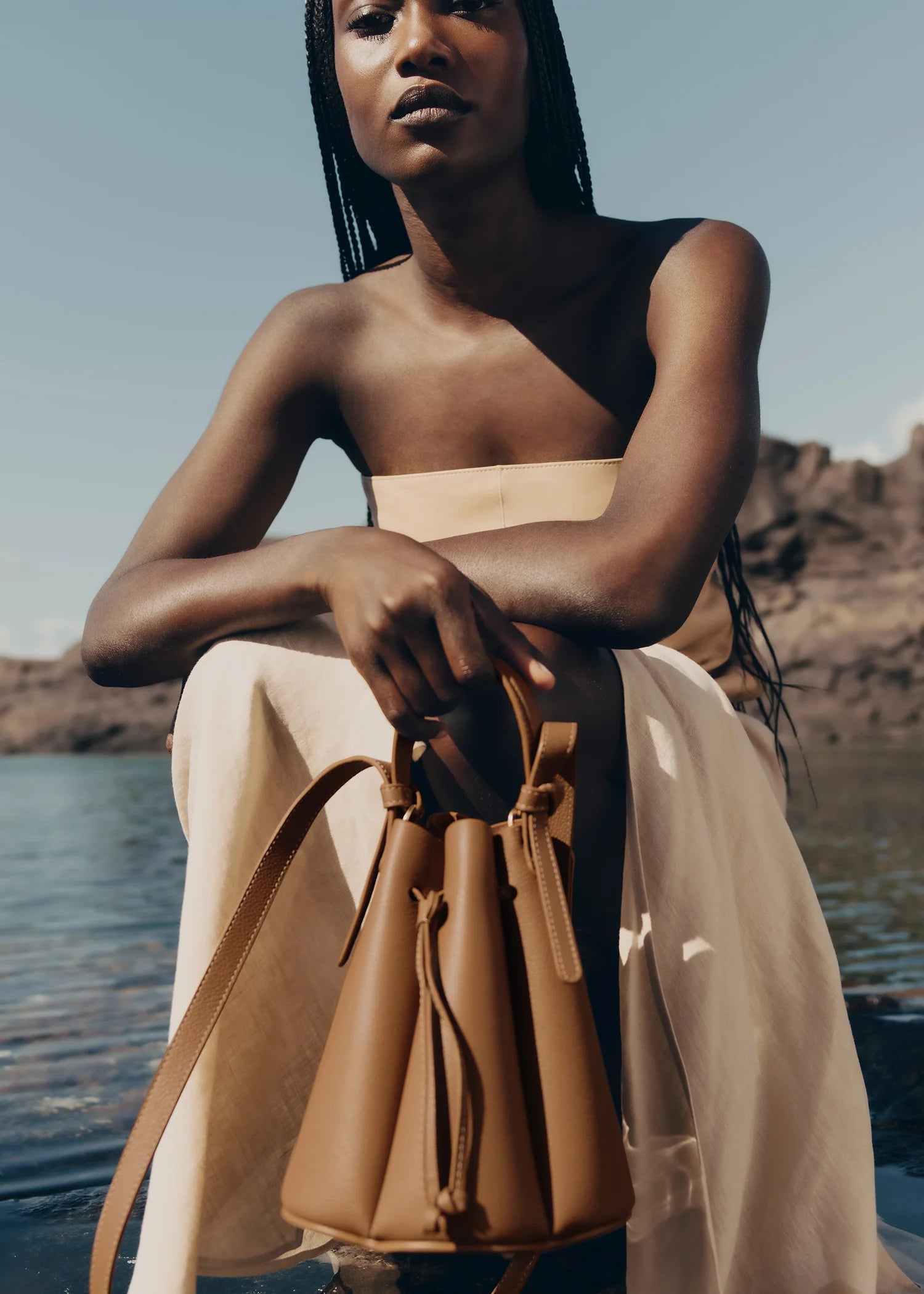 Polène Numéro Huit Mini Bag - Camel