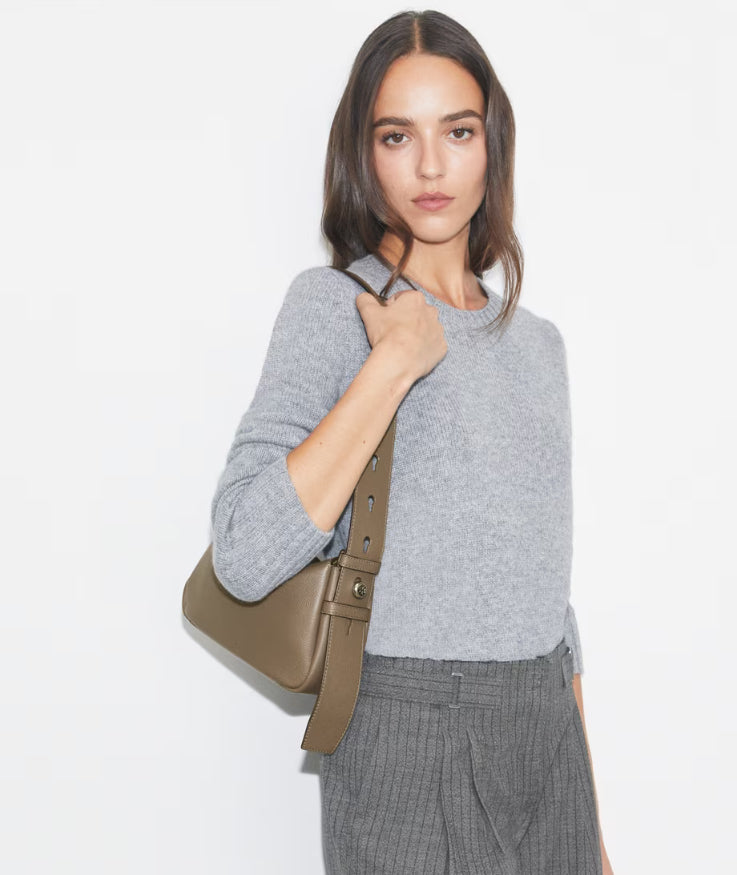 TORY BURCH SMALL ROMY SHOULDER BAG - WILD MUSHROOM