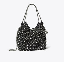 TORY BURCH MINI FLEMING BELL HOBO BAG  -  black