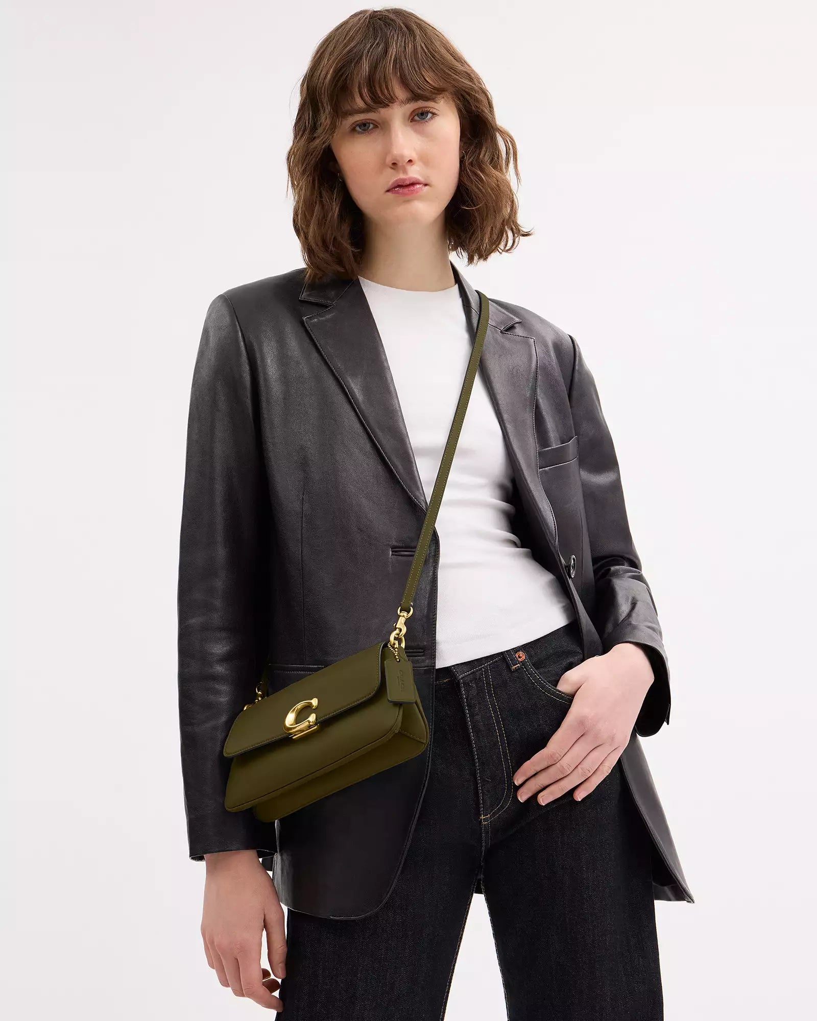 Coach Jet Shoulder Bag - Brass/Olive