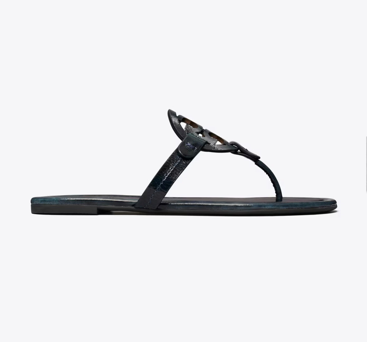 TORY BURCH MILLER PATENT SANDAL  - aged navy