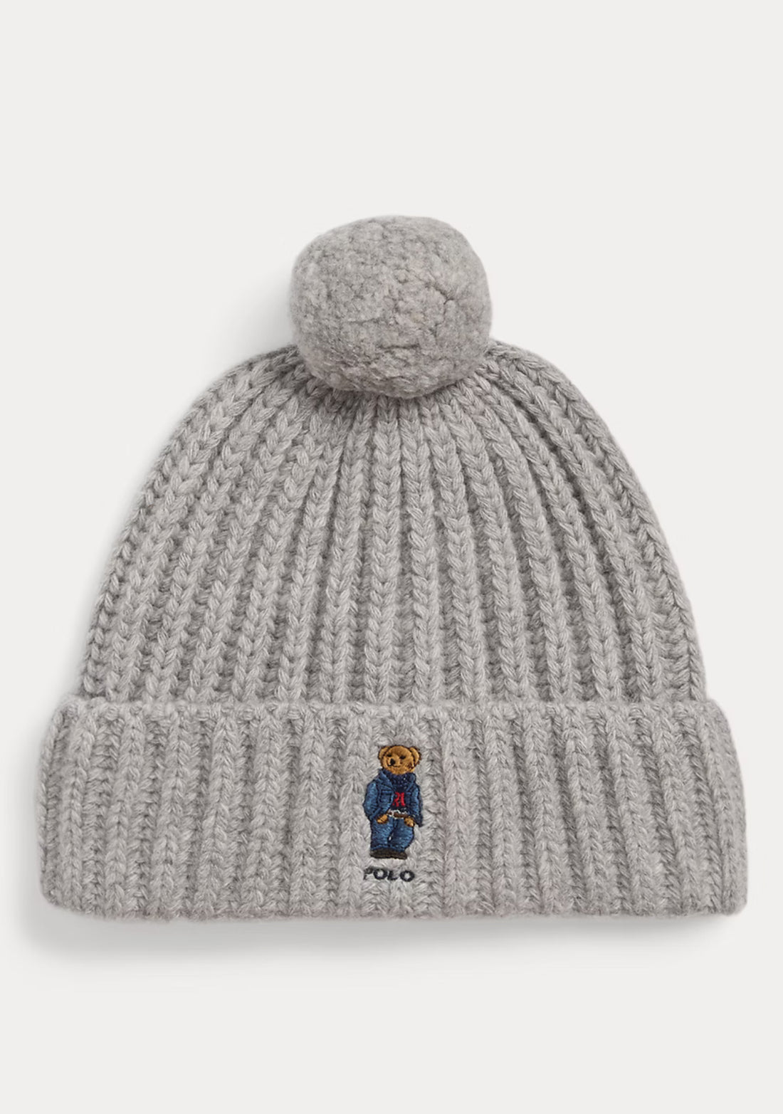 Ralph Lauren Polo Bear Rib Pom-Pom Beanie