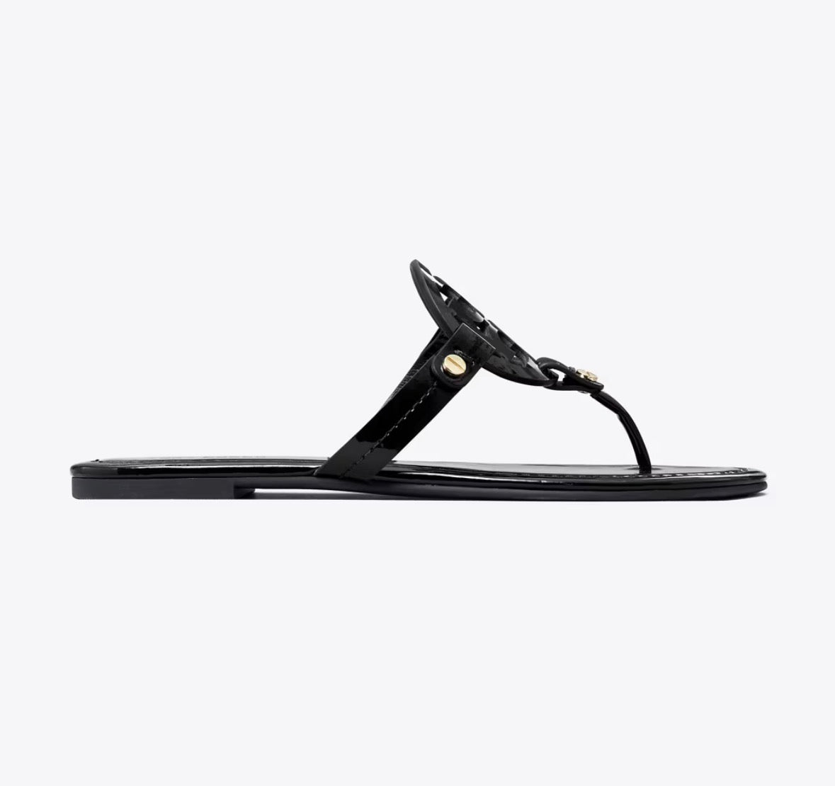 TORY BURCH MILLER PATENT SANDAL  - perfect black