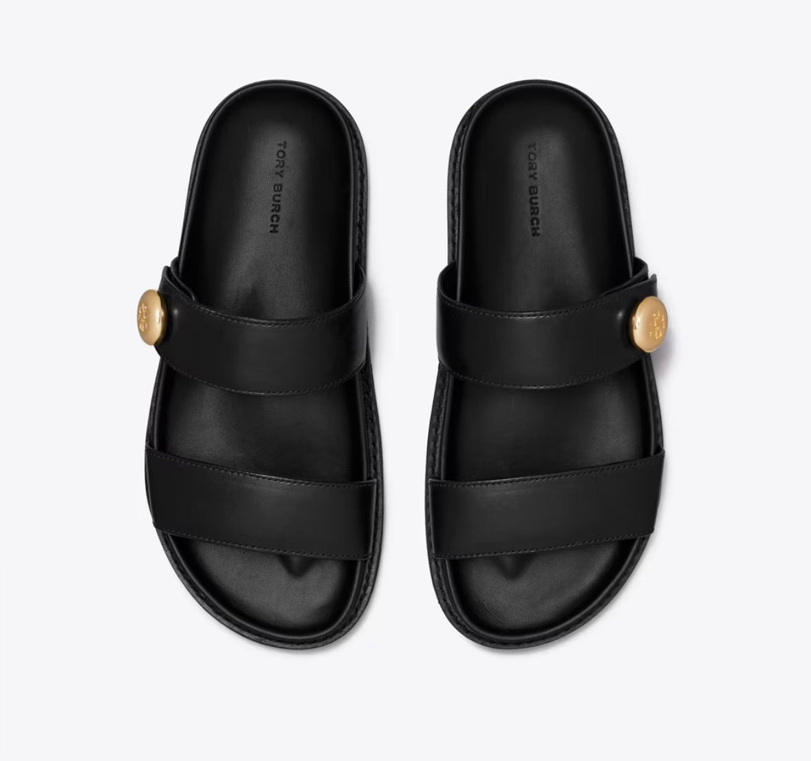 TORY BURCH ROMY SPORT SLIDE  -  perfect black
