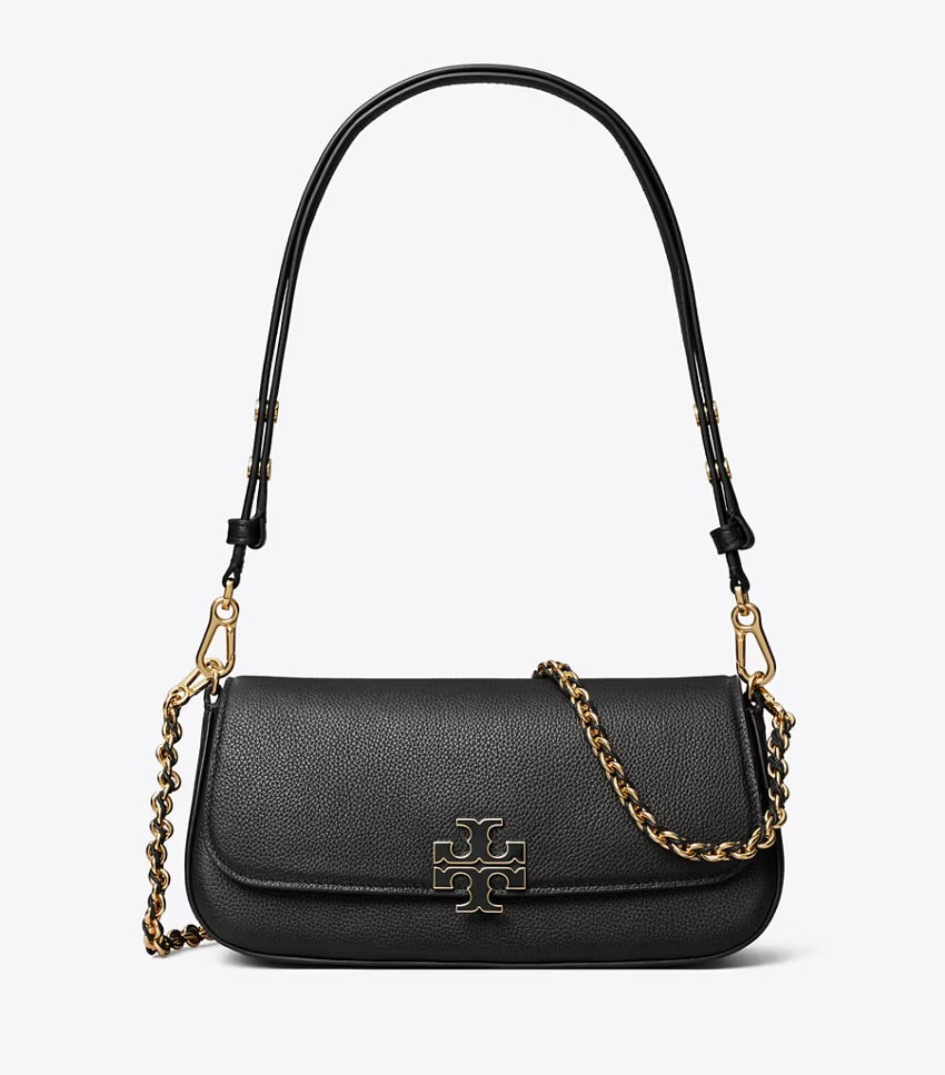Tory Burch Britten Convertible Crossbody Black Kadın Deri Çanta