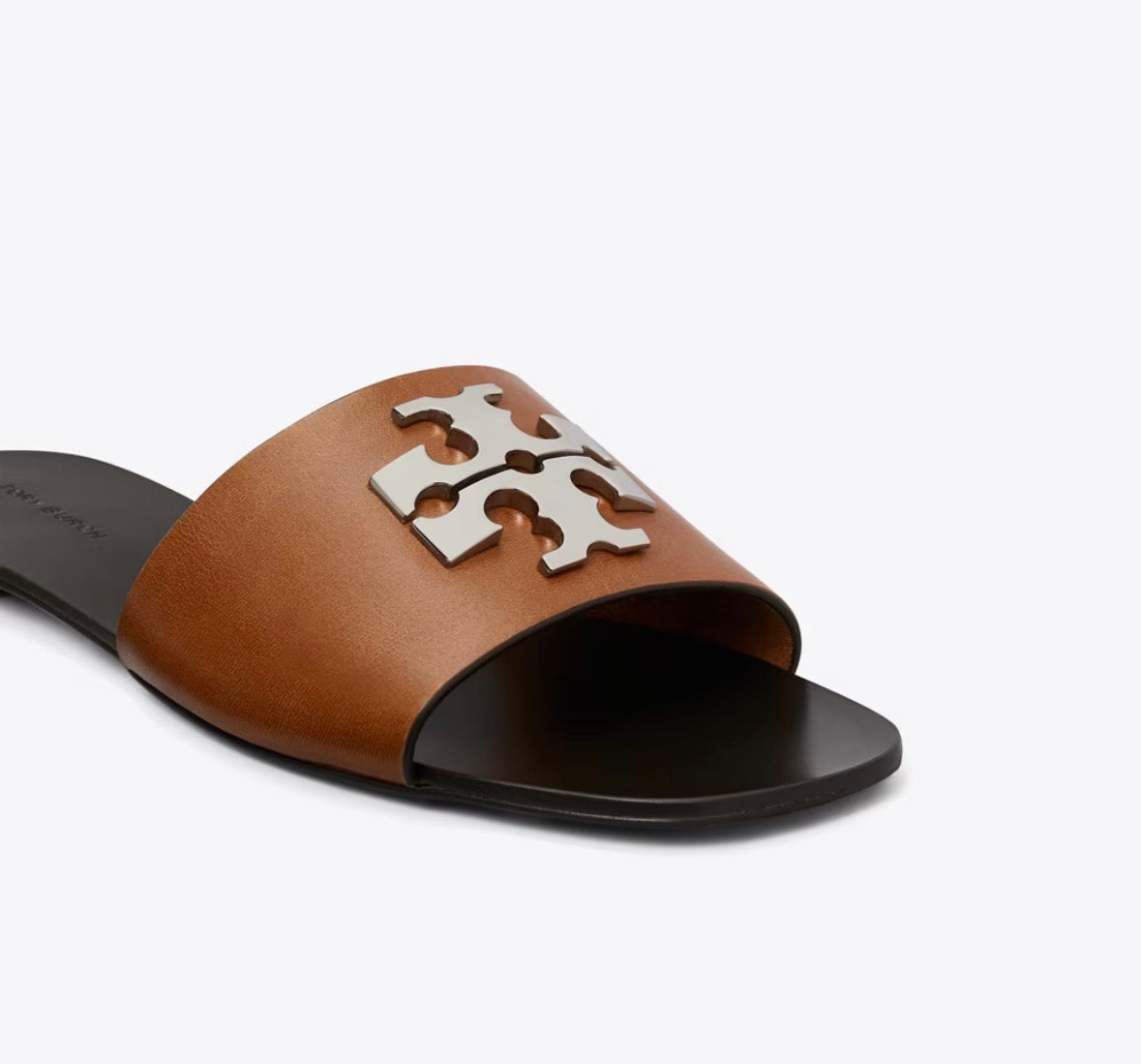TORY BURCH CHARLIE CUOIO SLIDE  -  classic cuoio
