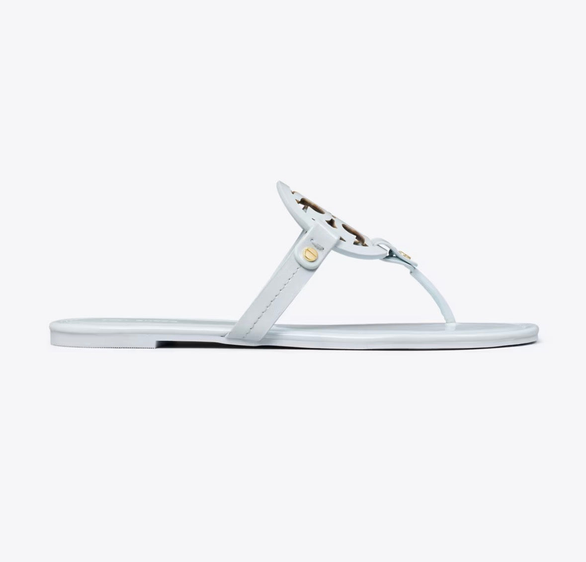 TORY BURCH MILLER PATENT SANDAL  - ice blue