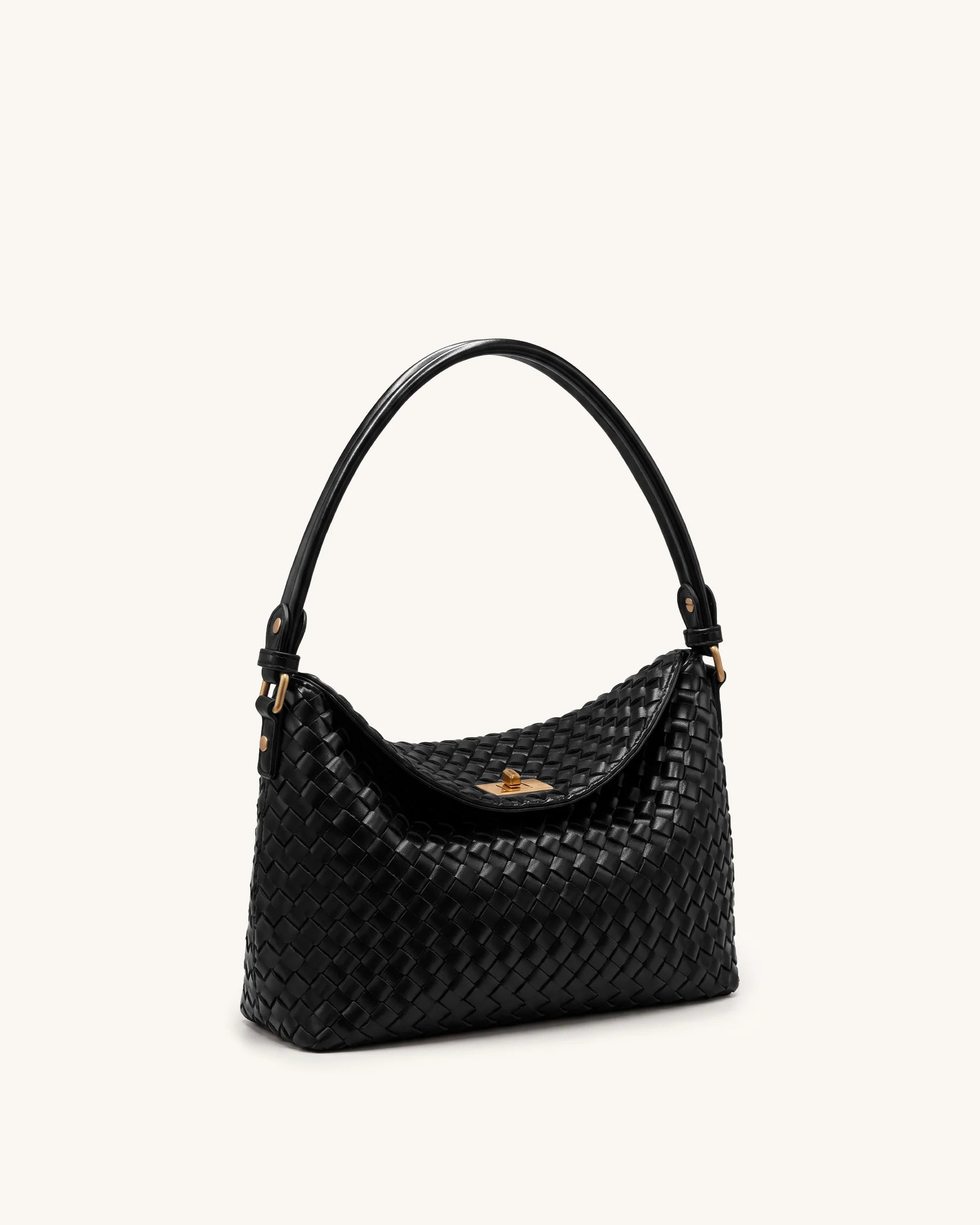 JW PEI Lucia Woven Hobo Bag - Black