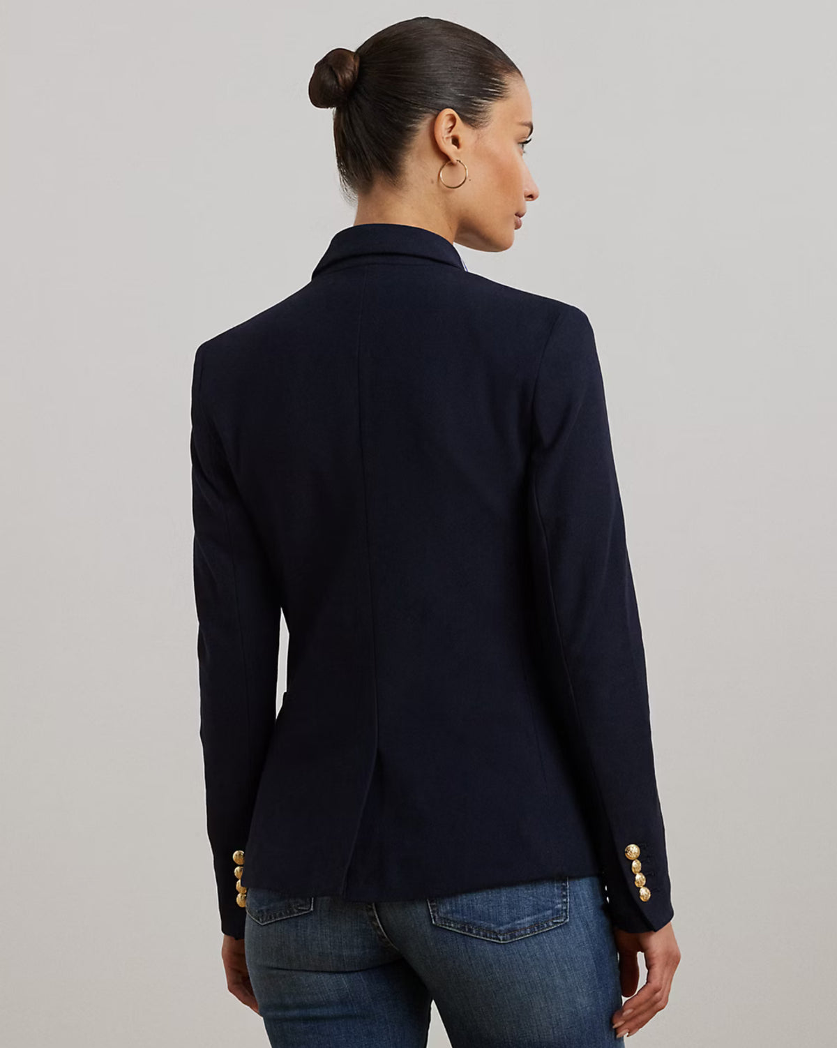 Ralph Lauren Women Bullion Jacquard Blazer  -  Lauren Navy