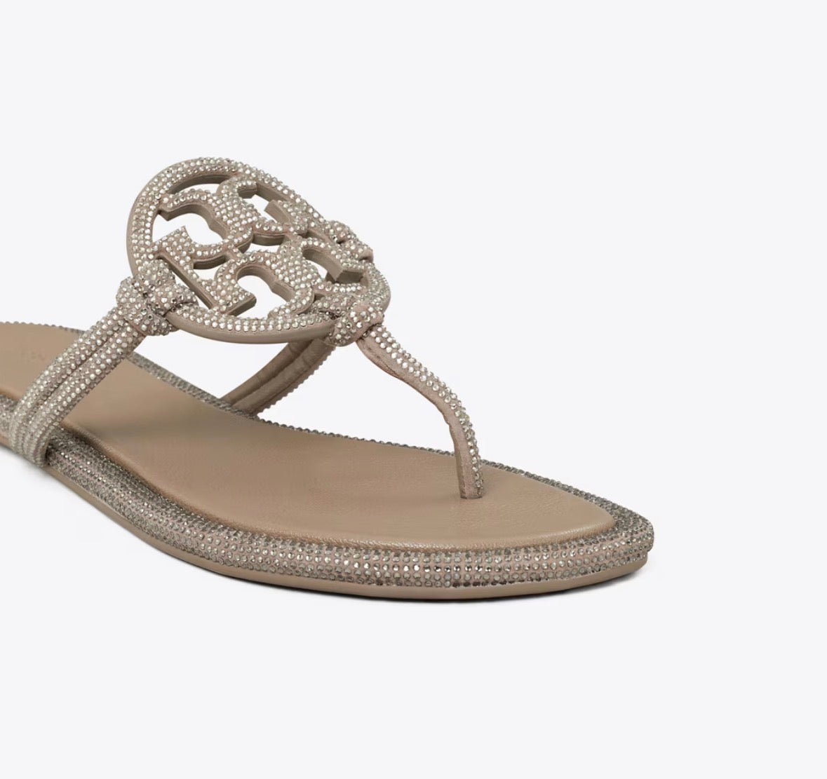 TORY BURCH MILLER PAVÉ KNOTTED SANDAL  - dark clay