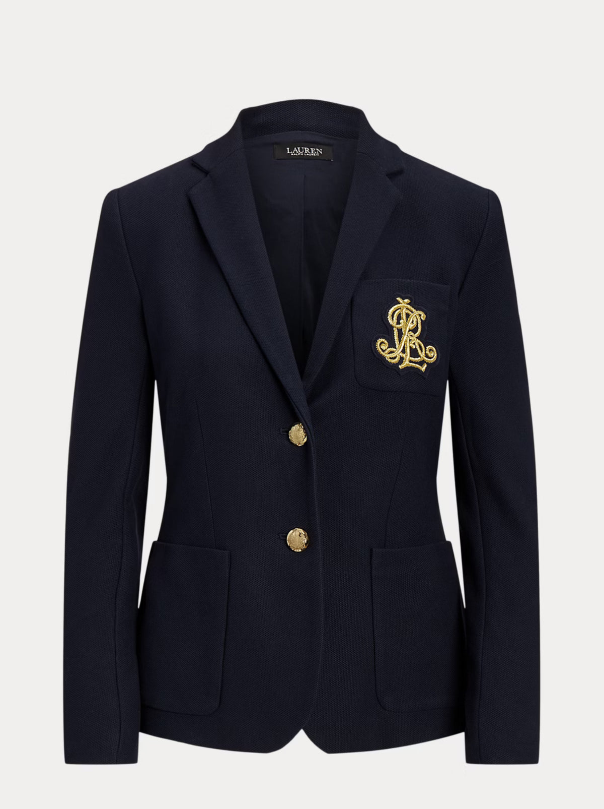 Ralph Lauren Women Bullion Jacquard Blazer  -  Lauren Navy