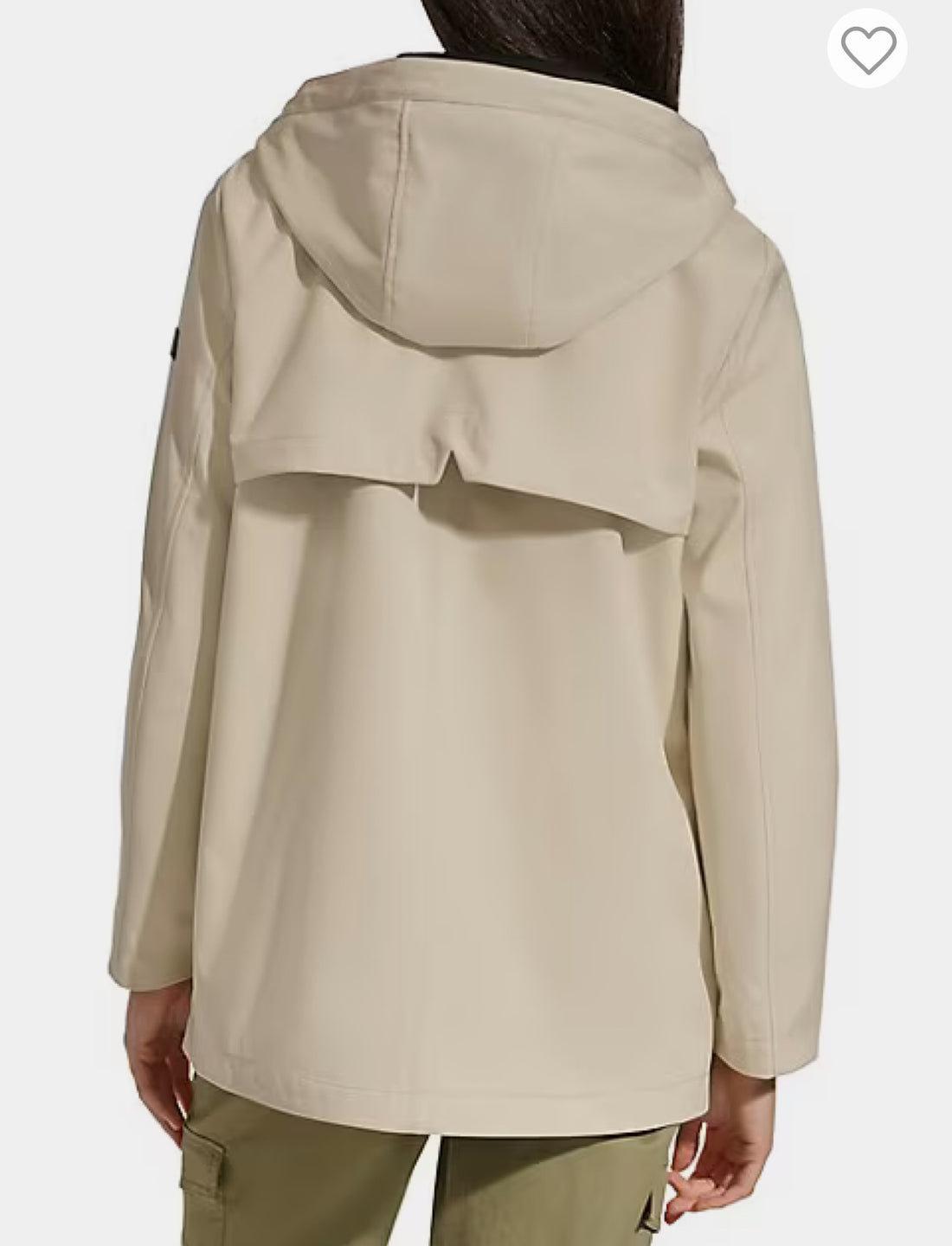 DKNY Water-Resistant Hooded Rain Jacket