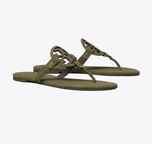 TORY BURCH MILLER SUEDE SANDAL  -  dark olive