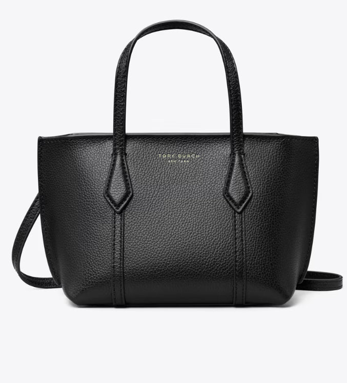 TORY BURCH MINI PERRY TOTE BAG  - BLACK