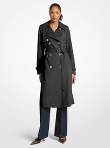 Michael Kors Drapey Trench Coat-BLACK