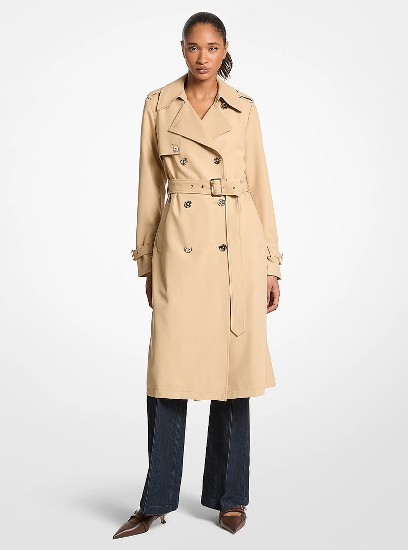 Michael Kors Drapey Trench Coat- KHAKI