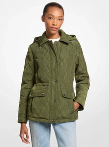 Michael Kors Quilted Jacket-AMAZON GREEN