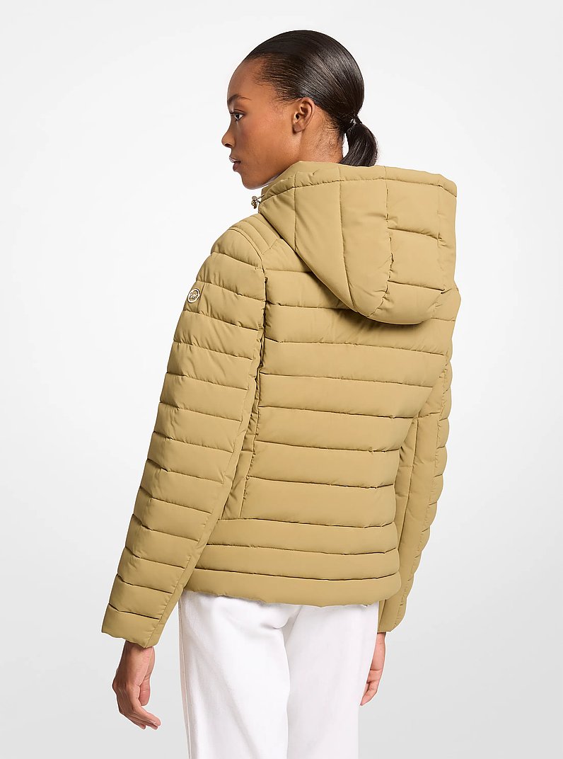 Michael Kors Chevron Quilted Jacket-OREGANO