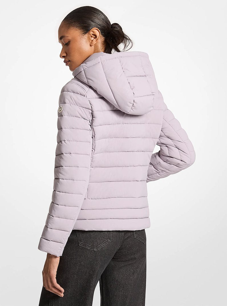 Michael Kors Chevron Quilted Jacket-LILAC