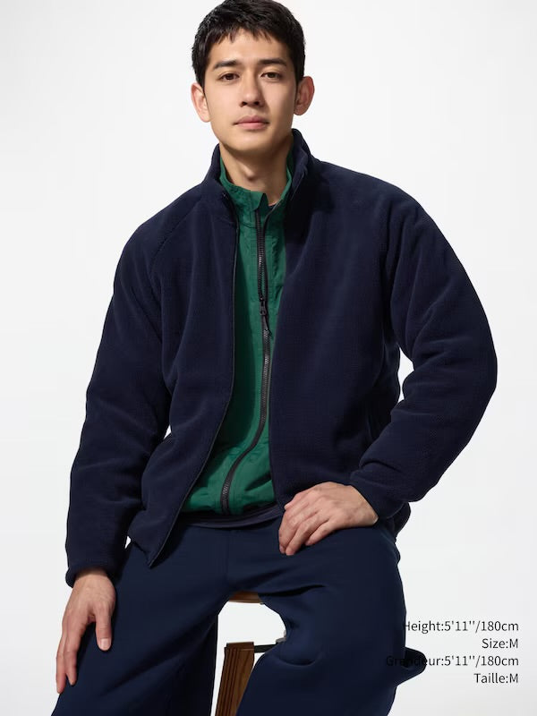 Uniqlo Unisex Fleece Full-Zip Jacket  -  69 NAVY