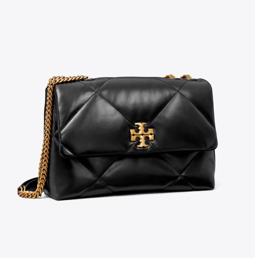 TORY BURCH KIRA DIAMOND QUILT CONVERTIBLE SHOULDER BAG -  Black - SEZON