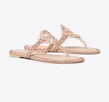 TORY BURCH MILLER CRYSTAL KNOTTED SANDAL  -  rose pink