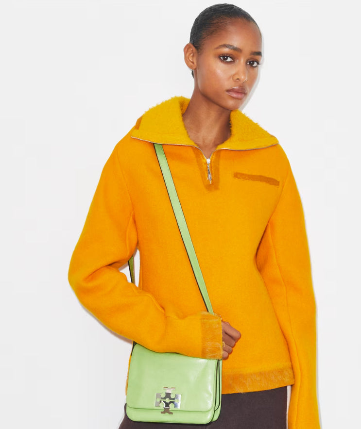 TORY BURCH CHARLIE SHOULDER BAG - celery juice