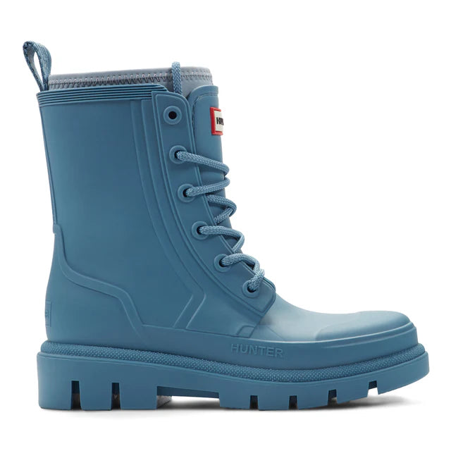 Hunter Women's Diana Waterproof Lace-Up Rain Boots - Medium Blue