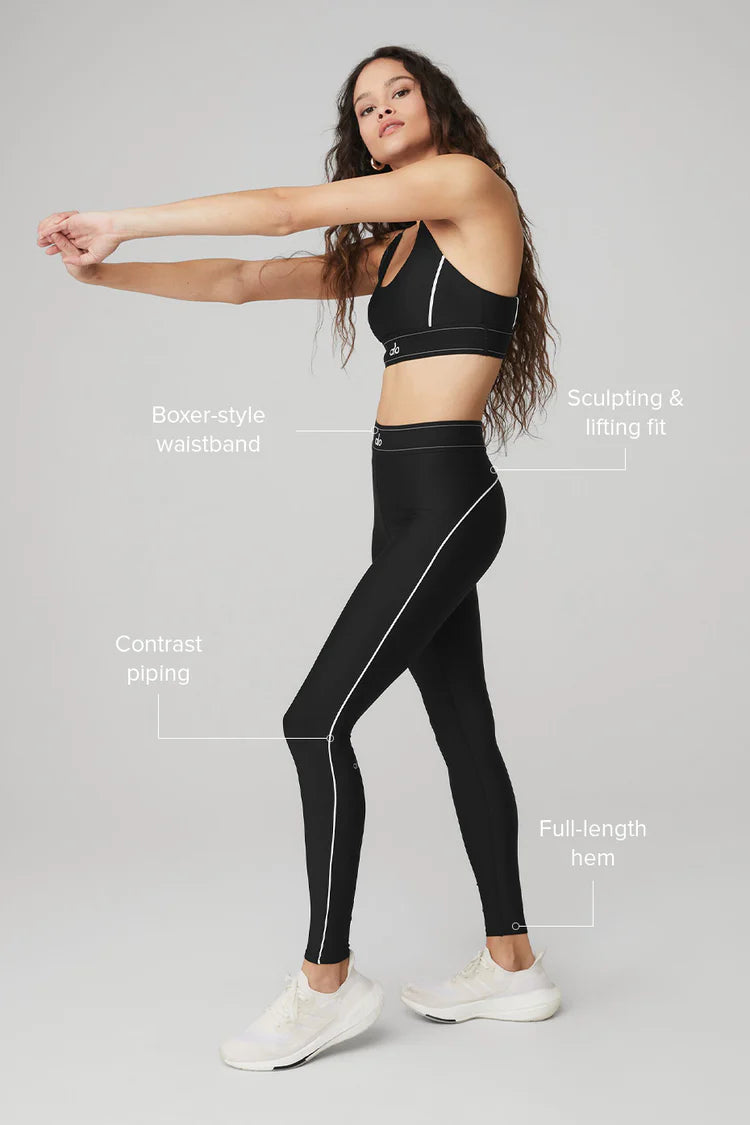 Alo Yoga Airlift High-Waist Suit Up Legging  -  Black/White