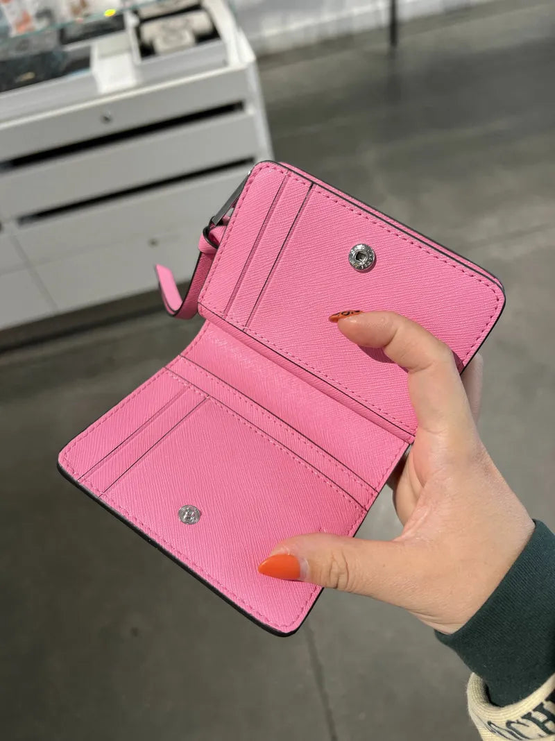 Marc Jacobs The Snapshot Pink Tie Dye Mini Compact  Deri Cüzdan - HEMEN TESLİMDE