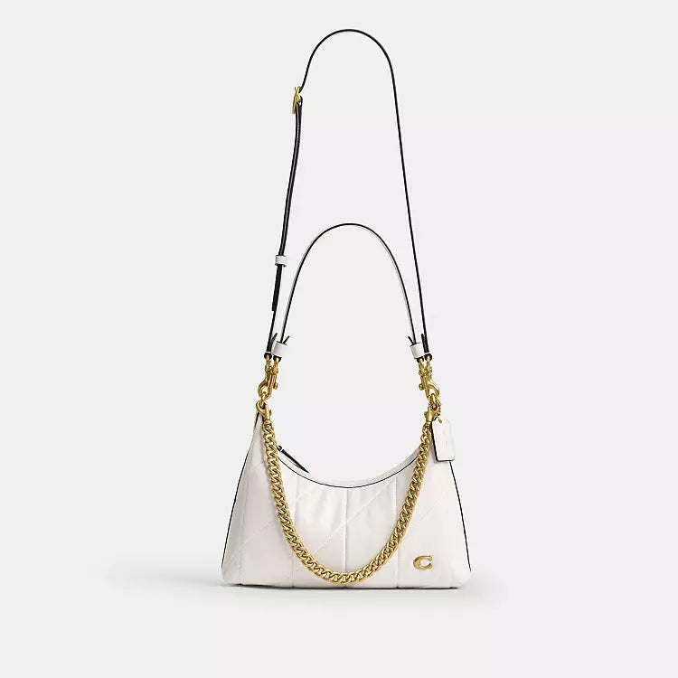 Coach Juliet Shoulder Bag 25 With Quilting -Brass/Chalk - Hemen Teslimde