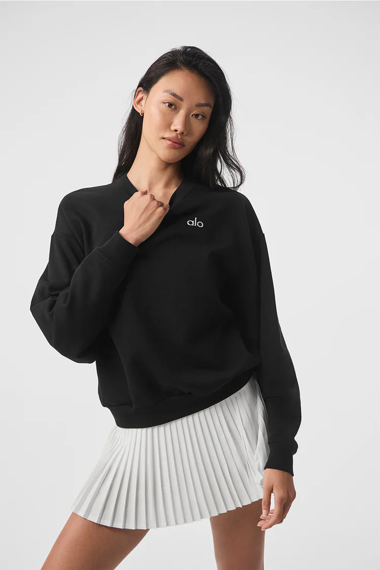 Alo Yoga Accolade Crew Neck Pullover - Black - Hemen Teslimde Alo Yoga Accolade Crew Neck Pullover - Black - Hemen Teslimde