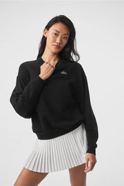 Alo Yoga Accolade Crew Neck Pullover  -  Black