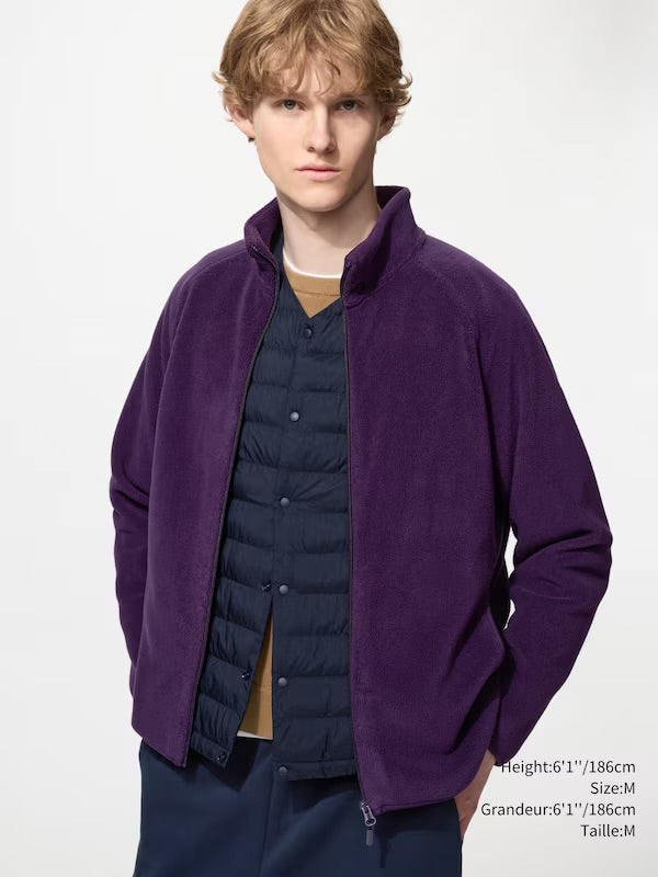 Uniqlo Unisex Fleece Full-Zip Jacket  -  78 PURPLE