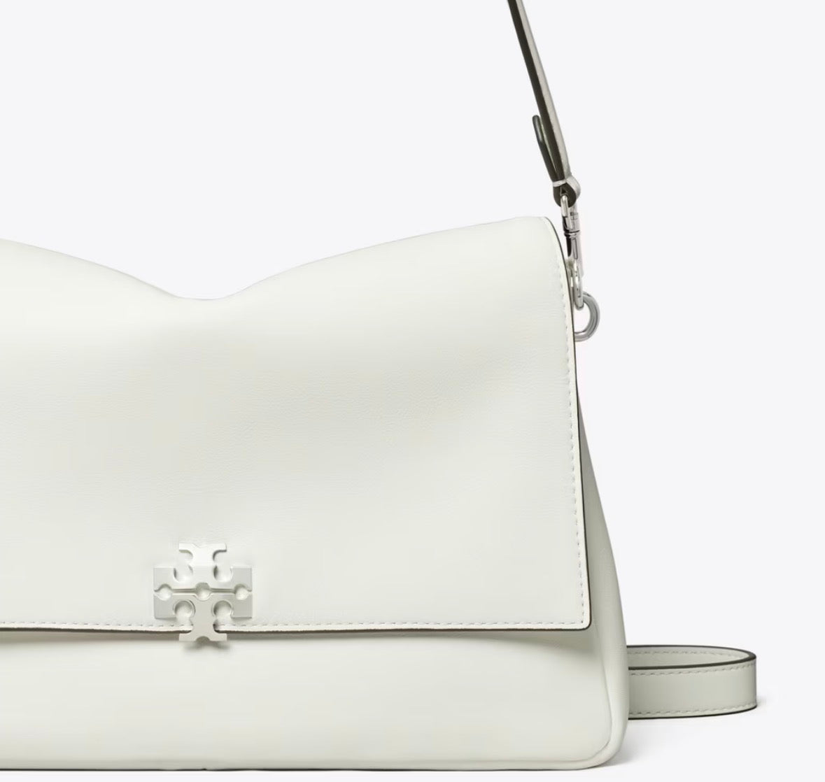 TORY BURCH CHARLIE SHOULDER BAG -  bianco