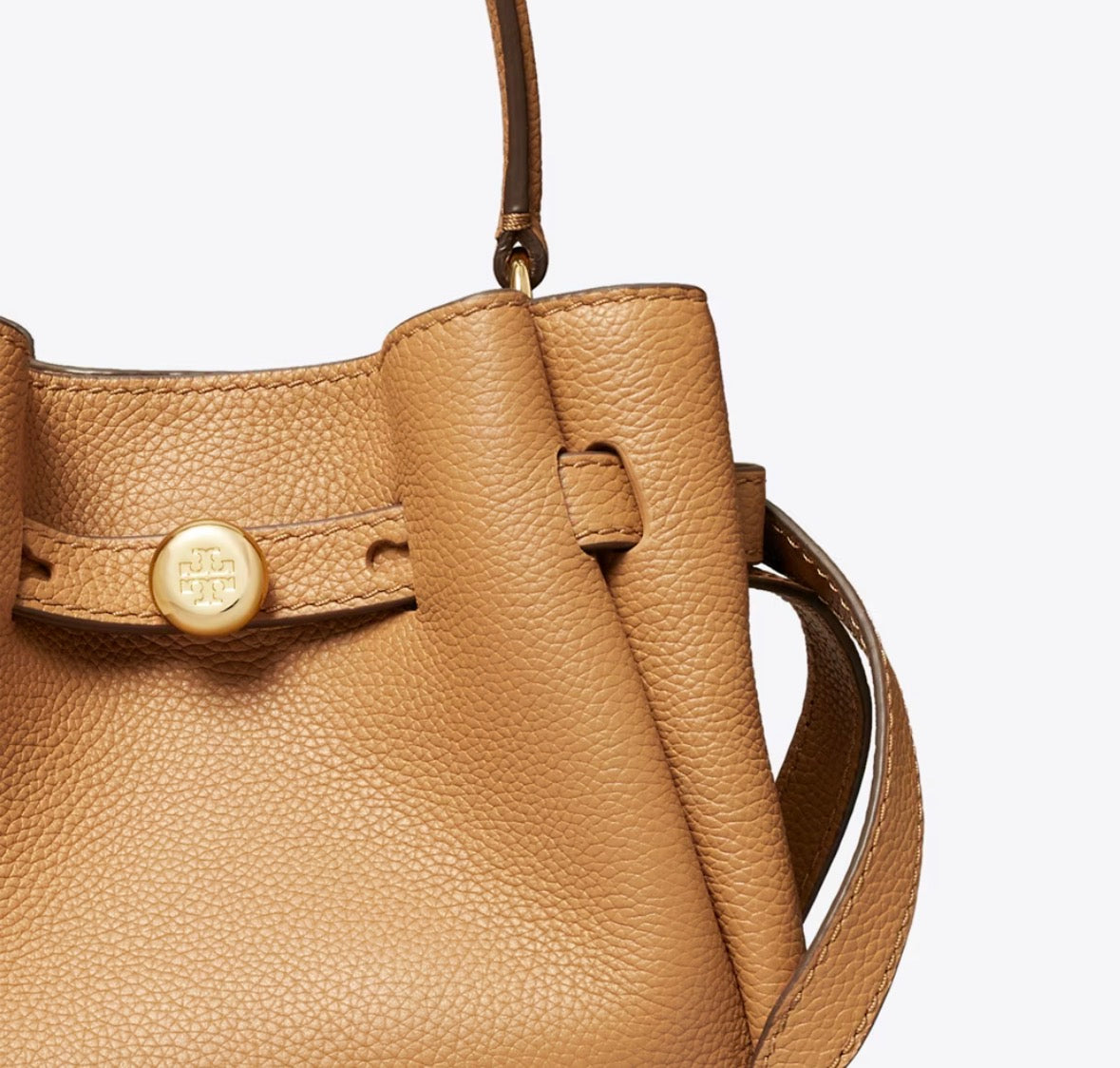 TORY BURCH MINI ROMY BUCKET BAG  -  tiramisu