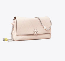 TORY BURCH CHARLIE QUILTED CHAIN CROSSBODY - soft pink / charms